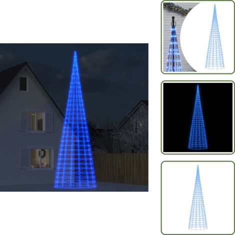 The Living Store Albero di Natale a LED 3000 LED Blu 800 cm - Illuminazione natalizia esterna
