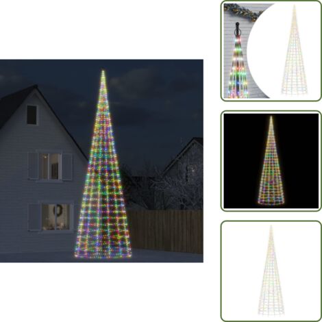 The Living Store Albero di Natale a LED 3000 LED Colorati 800 cm - Illuminazione natalizia esterna