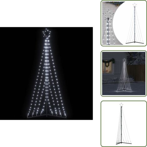 The Living Store Albero di Natale a LED 339 LED Bianco Freddo 187 cm - Luci natalizie