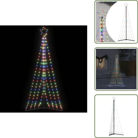 The Living Store Albero di Natale a LED 339 LED Colorato 187 cm - Luci natalizie