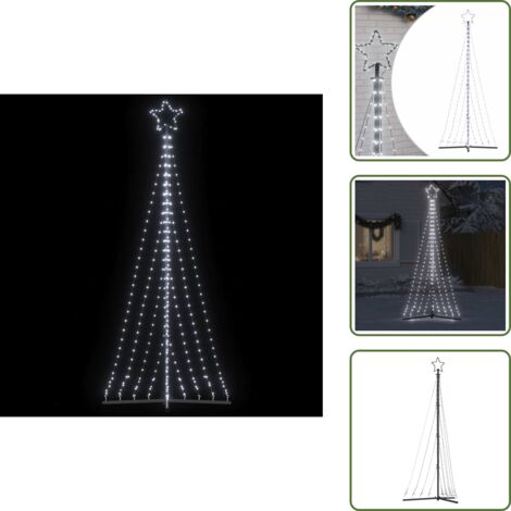 The Living Store Albero di Natale a LED 447 LED Bianco Freddo 250 cm - Luci natalizie