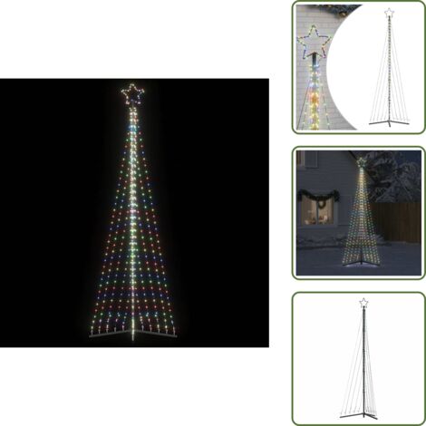The Living Store Albero di Natale a LED 495 LED Colorati 300,5 cm - Luci natalizie