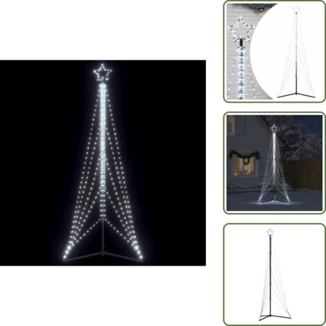 The Living Store Albero di Natale a LED 525 LED Bianco Freddo 302 cm - Luci natalizie