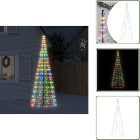 The Living Store Albero di Natale a LED 550 LED Colorato 300 cm - Illuminazione natalizia esterna
