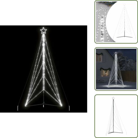 The Living Store Albero di Natale a LED 615 LED Bianco Freddo 404,5 cm - Luci natalizie