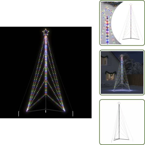 The Living Store Albero di Natale a LED 615 LED Colorato 404,5 cm - Luci natalizie