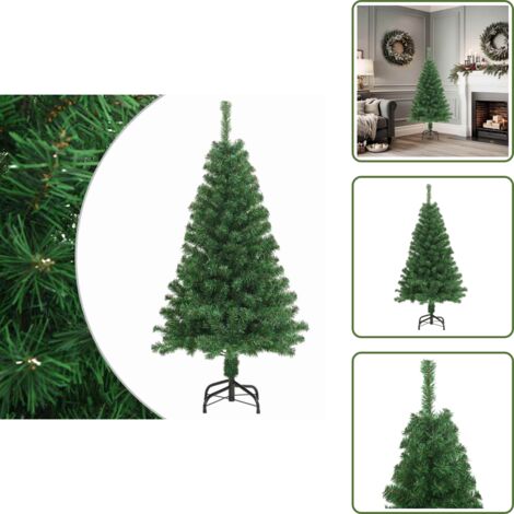 The Living Store Albero di Natale Artificiale con Rami Spessi Verde 150 cm PVC - Albero di natale in PVC