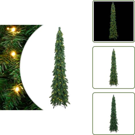 The Living Store Albero di Natale Artificiale Preilluminato con 130 LED 210 cm - Illuminazione LED