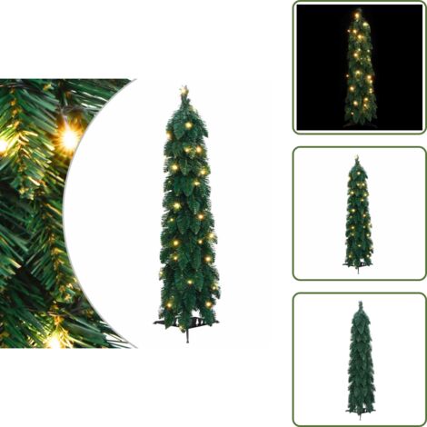 The Living Store Albero di Natale Artificiale Preilluminato con 45 LED 90 cm - Illuminazione LED
