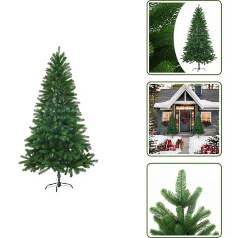 The Living Store Albero di Natale Artificiale Realistico con Punte 150 cm Verde - Albero di Natale Realistico