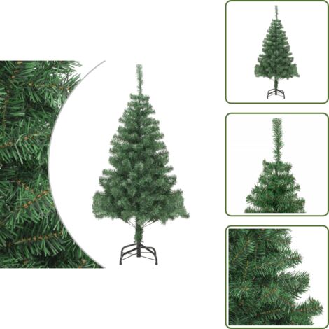 The Living Store Albero Natale Artificiale con Supporto Acciaio 210 cm 910 Rami - Albero di Natale in PVC