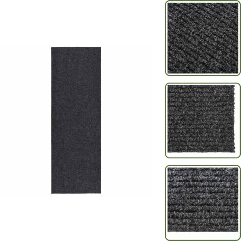 The Living Store Alfombra de pasillo atrapa suciedad 100x300 cm gris antracita - Alfombra atrapa suciedad