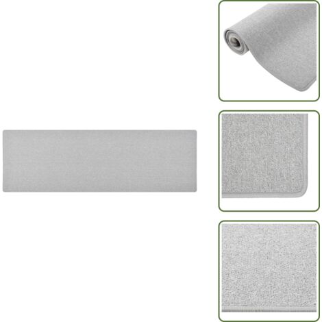 The Living Store Alfombra de pasillo gris claro 80x250 cm - Alfombra moderna