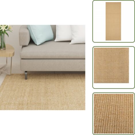 The Living Store Alfombra de sisal natural 80x200 cm - Alfombra natural