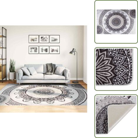 The Living Store Alfombra lavable multicolor 160x230 cm - Alfombra antideslizante