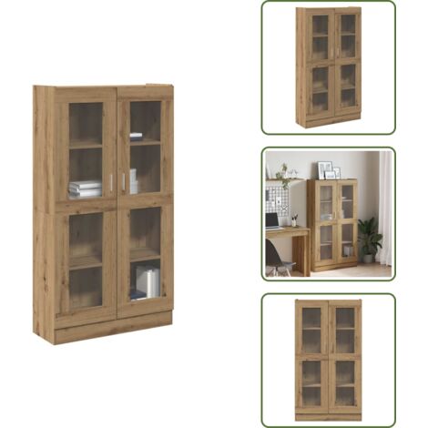 The Living Store Aparador alto Roble Artisan 82,5x30,5x150 cm Madera de ingeniería - Aparador de madera sintética