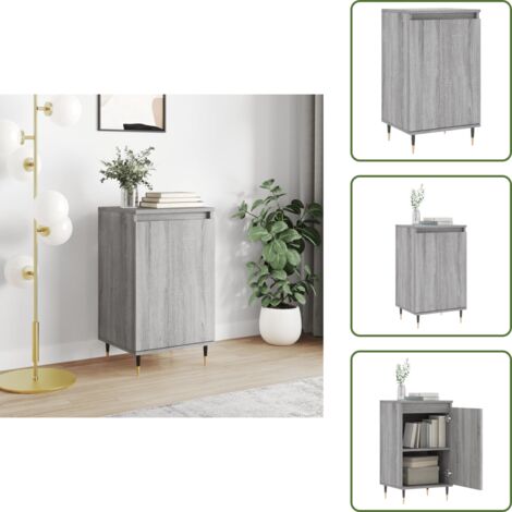 The Living Store Aparador madera de ingeniería gris Sonoma 40x35x70 cm - Aparador gris