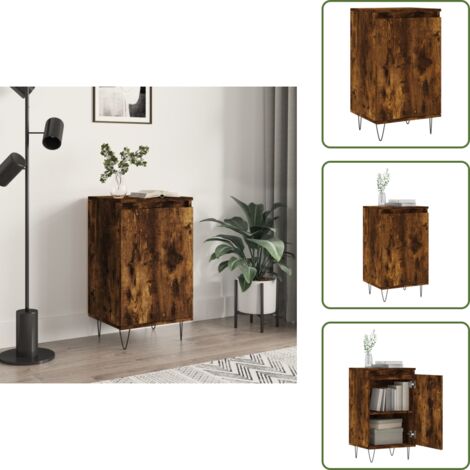 The Living Store Aparador madera de ingeniería roble ahumado 40x35x70 cm - Aparador de roble