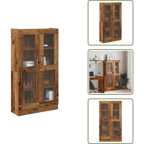 The Living Store Aparador madera ingeniería madera envejecida 82,5x30,5x150 cm - Aparador alto