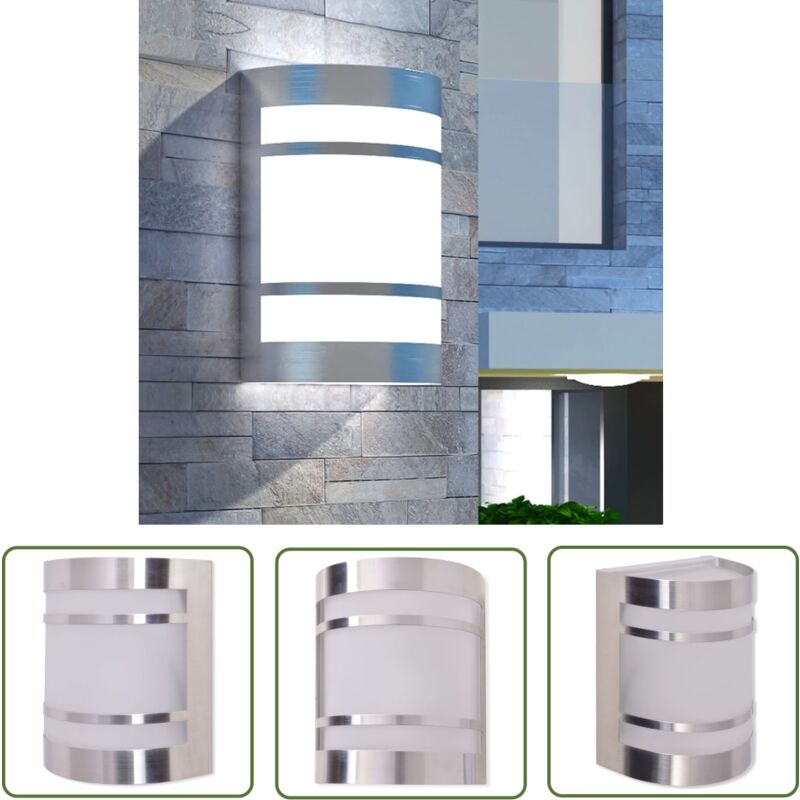 Applique murale d'extérieur Acier inoxydable - Applique Murale Exterieure - Éclairage Extérieur - Luminaire Mural - Lumière Extérieur - Luminaire