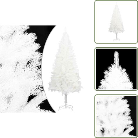The Living Store Árbol artificial de Navidad con hojas realistas blanco 240 cm - Árbol de Navidad blanco
