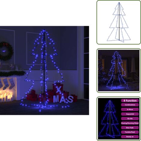 The Living Store Árbol de Navidad 200 luces LED interior y exterior 98x150 cm - Luces LED