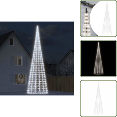 The Living Store Árbol de Navidad 3000 LED blanco frío 800 cm - Iluminación navideña exterior