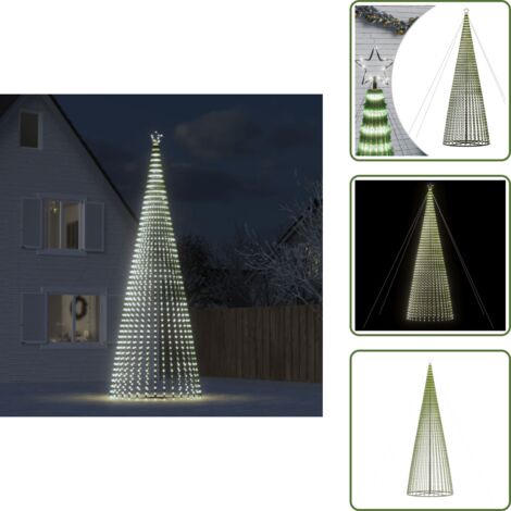 The Living Store Árbol de Navidad LED 1544 LEDs blanco frío 500 cm - Luces navideñas