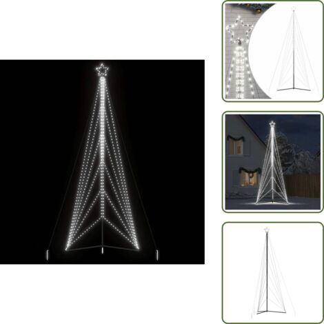 The Living Store Árbol de Navidad LED 861 LEDs blanco frío 478 cm - Luces navideñas