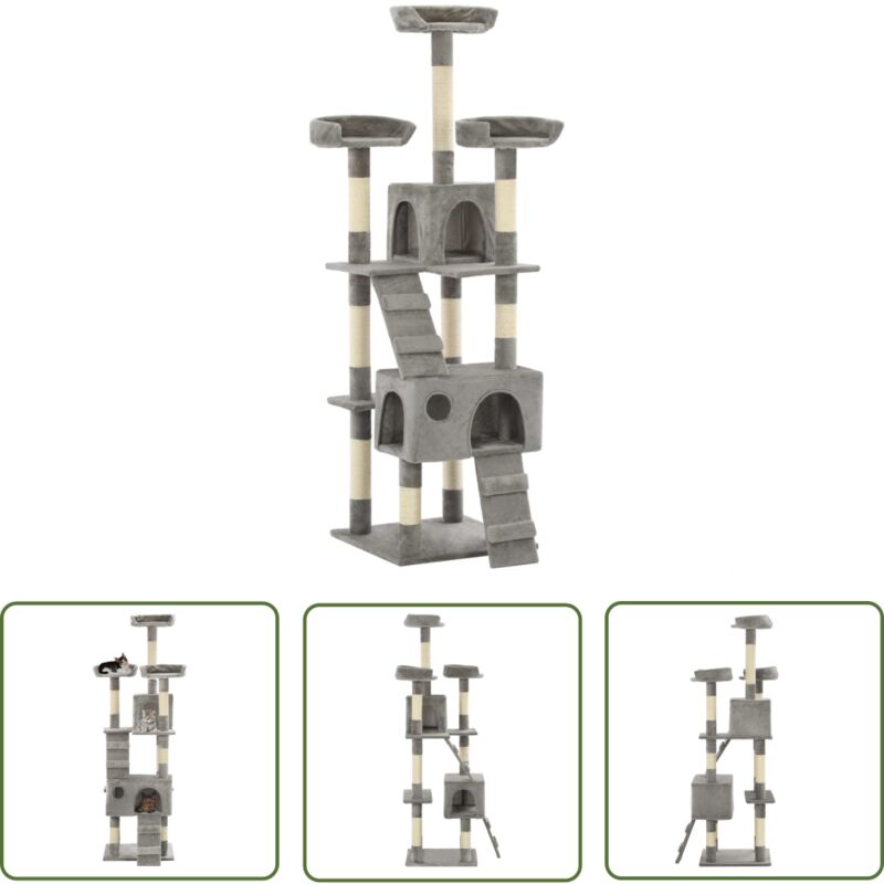 The Living Store Arbre à chat avec griffoirs en sisal