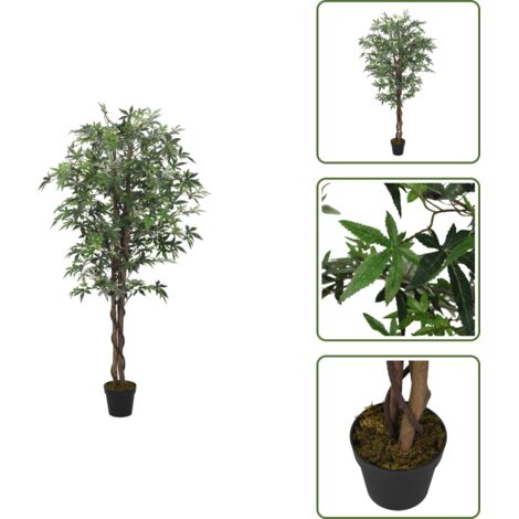 The Living Store Arce artificial con 504 hojas verde 150 cm - Árbol artificial