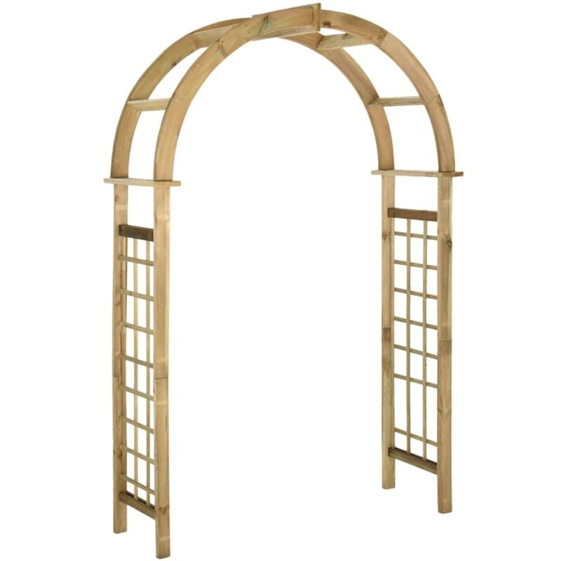 Arche avec treillis Bois de pin vert imprégné - The Living Store