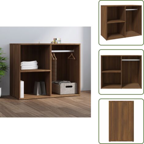 The Living Store Armadietto Cosmetici Rovere Marrone 80x40x65 cm in Legno - Armadietto in legno