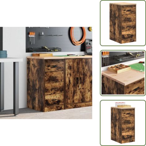 The Living Store Armadietto da Garage Rovere Sonoma 40x51x85 cm - Armadio per attrezzi