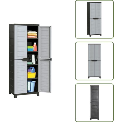 The Living Store Armadietto in Plastica 65x45x181 cm - Organizzatore casa