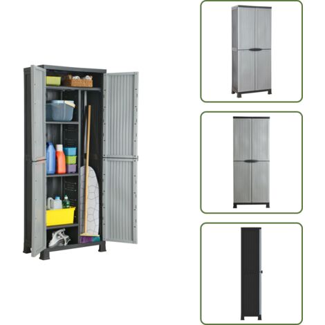 The Living Store Armadietto in Plastica 68x39x171,5 cm - Organizzatore casa