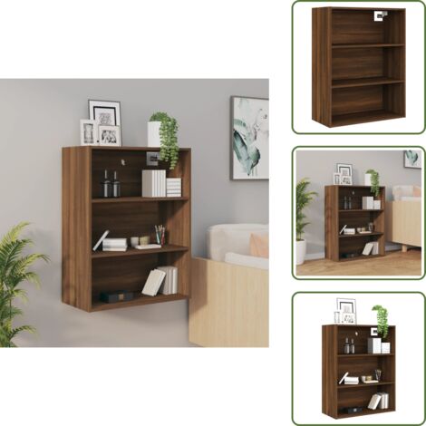 The Living Store Armadietto Pensile a Parete Rovere Marrone 69,5x32,5x90 cm - Armadietto pensile