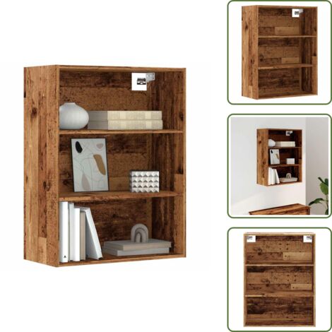 The Living Store Armadietto Pensile Legno Antico 69,5x32,5x90 cm - Armadietto pensile