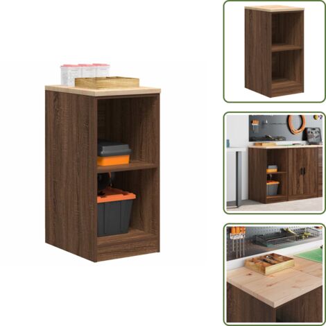 The Living Store Armadietto per Garage in Rovere Marrone 40x51x85 cm - Armadio da garage
