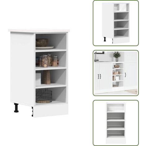 The Living Store Armadio Inferiore “Riga” Bianco 40x44,5x81,5 cm - Armadio inferiore