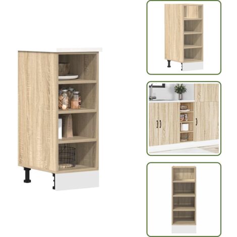 The Living Store Armadio Inferiore “Riga” Rovere Sonoma 30x44,5x81,5 cm - Armadio inferiore
