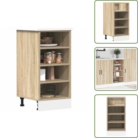 The Living Store Armadio Inferiore “Riga” Rovere Sonoma 40x44,5x81,5 cm - Armadio inferiore