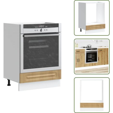 The Living Store Armadio per Forno Kalmar Rovere Artigianale Legno Multistrato - Armadio per cucina