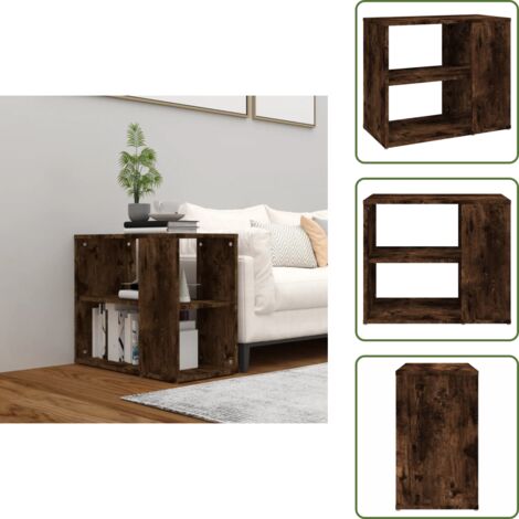 The Living Store Armario auxiliar madera contrachapada roble ahumado 60x30x50 cm - Mueble auxiliar
