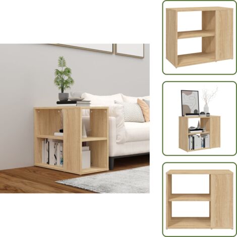 The Living Store Armario auxiliar madera contrachapada roble Sonoma 60x30x50 cm - Mueble lateral