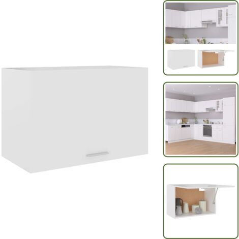 The Living Store Armario colgante "Lyon" de, blanco, 60 x 31 x 40 cm, madera de ingeniería - Armario de almacenamiento cocina