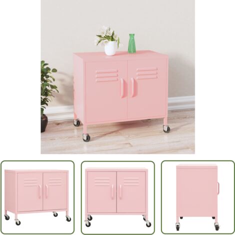 Armoire 2 portes enfant rose princesse debout et cheval Drimy