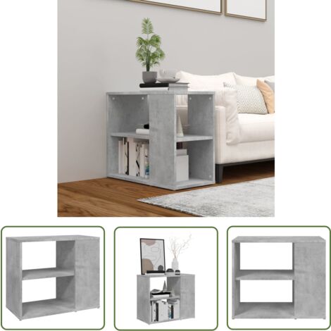 The Living Store Armoire latérale Gris béton 60x30x50 cm Aggloméré - Meuble De Rangement - Buffet - Meuble TV - Commode - Armoire Laterale