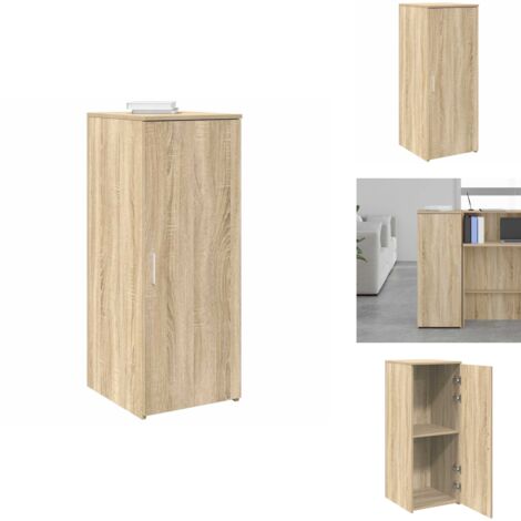 The Living Store Armoire rangement chêne sonoma 40x45x103,5 cm bois d'ingénierie - Bureau de réception