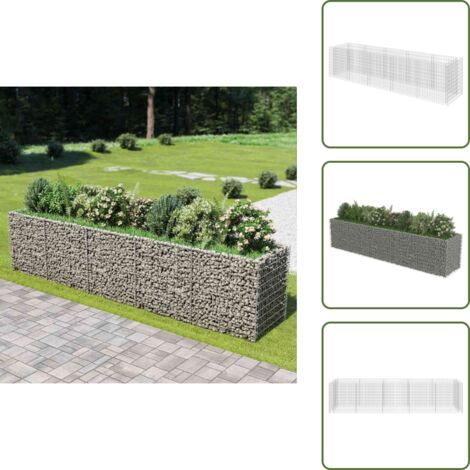 The Living Store Arriate de gaviones de acero 450x90x100 cm - Gaviones de acero